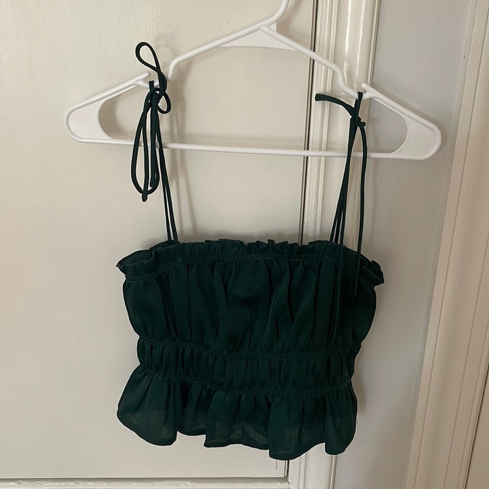 Princess Polly emerald green crop top